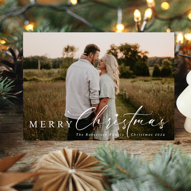 Modern Religious Christmas Star  Holiday Card (Simple & Modern Religious Christmas Card with Star of Bethlehem)