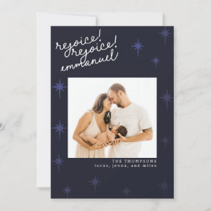 Modern Religious North Star Christmas Photo Card