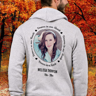 Modern Remembrance Personalised Photo Memorial Hoodie