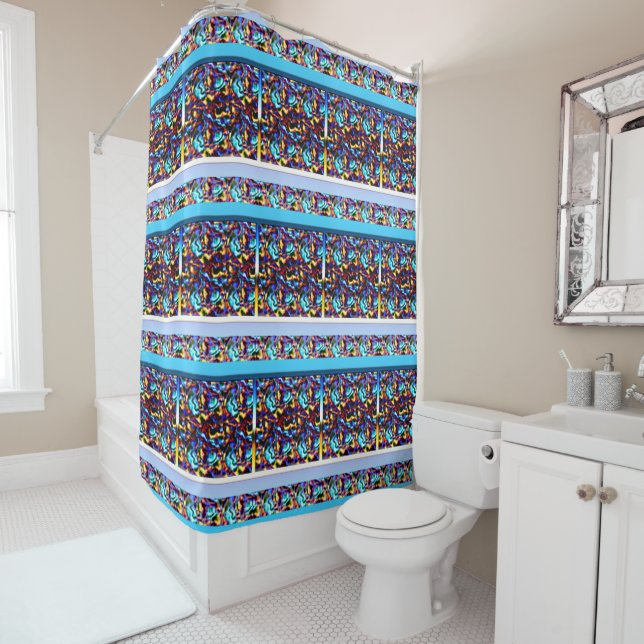 Modern Renaissance Bath Shower Curtain (In Situ)