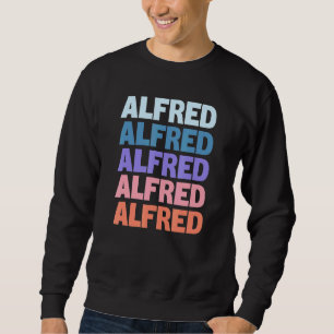 Modern Repeated Text Alfred Sweatshirt