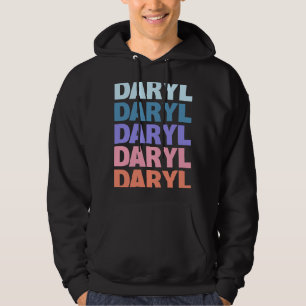Modern Repeated Text Daryl Hoodie