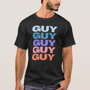Modern Repeated Text Guy T-Shirt