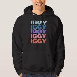Modern Repeated Text Iggy Hoodie