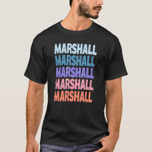 Modern Repeated Text Marshall T-Shirt