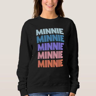 Modern Repeated Text Minnie Sweatshirt