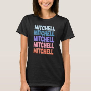 Modern Repeated Text Mitchell T-Shirt
