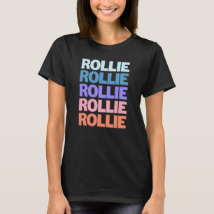 Modern Repeated Text Rollie T-Shirt