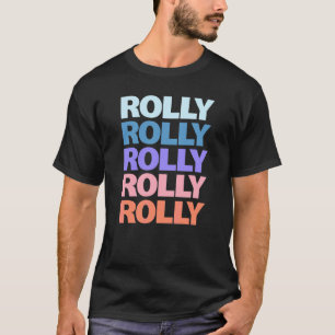 Modern Repeated Text Rolly T-Shirt