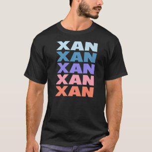 Modern Repeated Text Xan T-Shirt