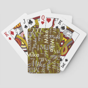 Modern Repeating Name Cool Oversized  Playing Cards