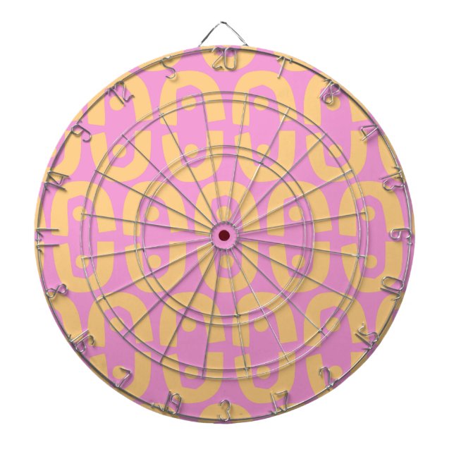 Modern Repeating Shapes Abstract Design  Dartboard (Front)