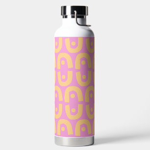 Modern Repeating Shapes Abstract Design Water Bottle