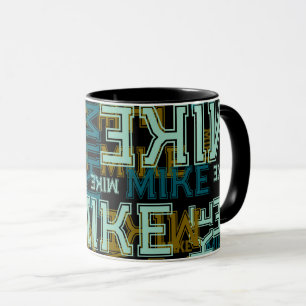 Modern Repeating Your Name Typography  Mug
