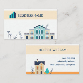 Modern Residential Real Estate Broker Agent Business Card