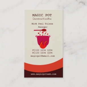 Modern Restaurant Cook Hot Simmering Pot Chef Business Card