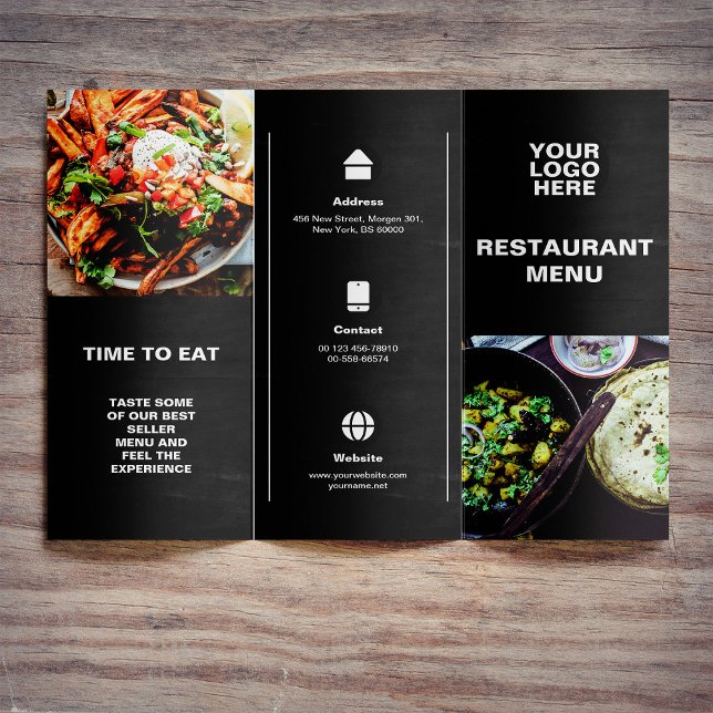 Modern Restaurant Food Trifold Brochure Price List (Creator Uploaded)