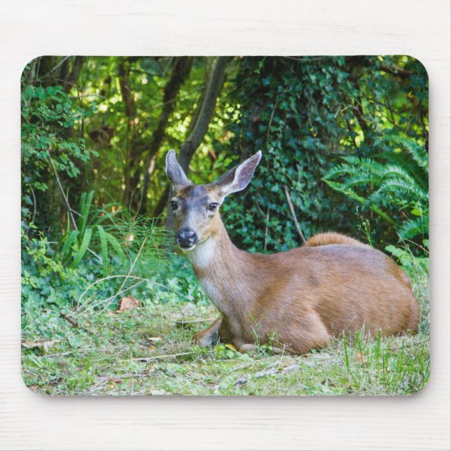 Modern Resting Deer Mousepad (Front)