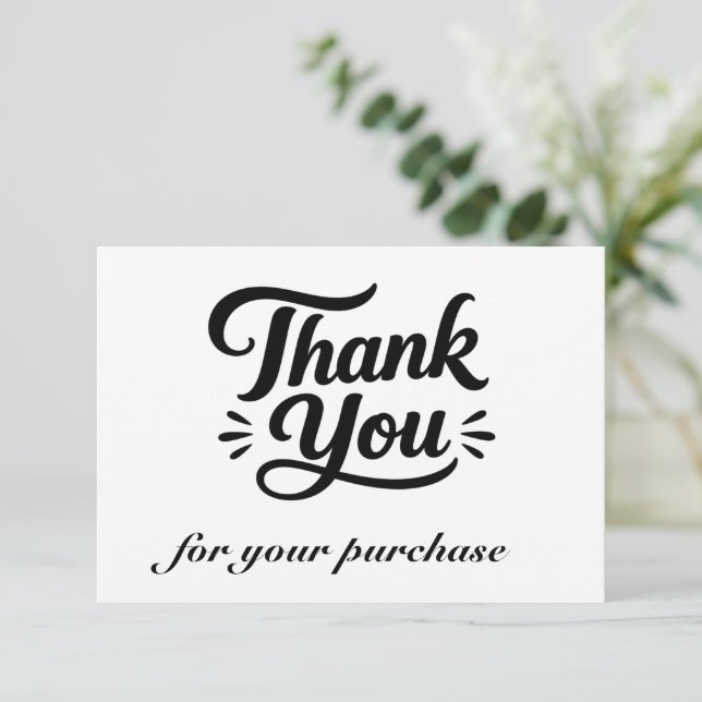 Modern Retail Packaging Customer Thank You Cards (Standing Front)
