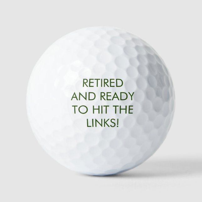 MODERN RETIREMENT GOLF FATHER'S DAY GOLF DAD GOLF BALLS (Front)