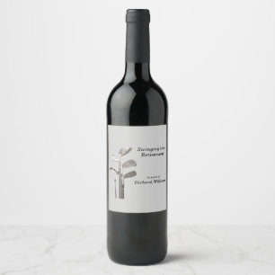 Modern Retirement Golf Sport Golfclubs Wine Label