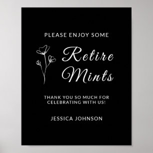 Modern Retirement Party Favour Sign