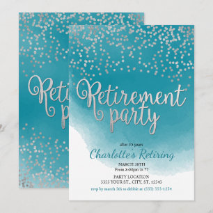 Modern Retirement Party Invitations