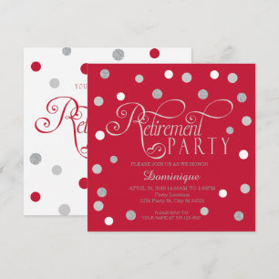 Modern Retirement Party Invitations