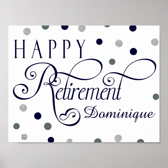 Modern Retirement Party Poster (Front)