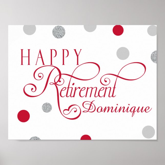 Modern Retirement Party Poster (Front)