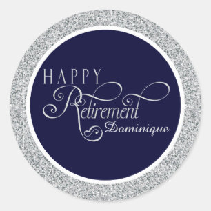Modern Retirement Party Stickers