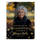 Modern retirement welcome sign with photo