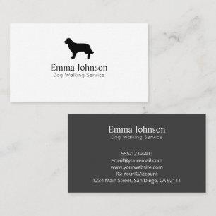 Modern retriever logo Dog Walking Business Card