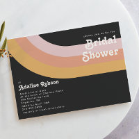 Modern Retro 70's Rainbow Dark Bridal Shower