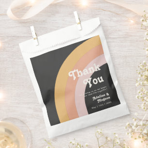 Modern Retro 70's Rainbow Dark Thank You Favour Ba Favour Bags
