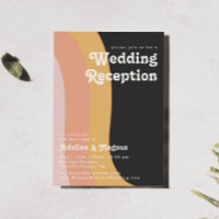 Modern Retro 70's Rainbow Dark Wedding Reception