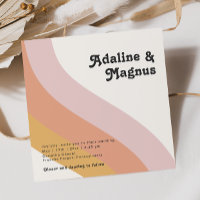 Modern Retro 70's Rainbow Square Wedding