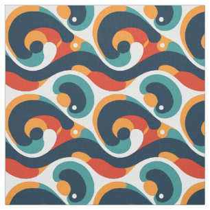 Modern Retro Abstract Groovy Fabric