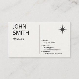 Modern Retro Artist Minimalist Bold Typography Business Card