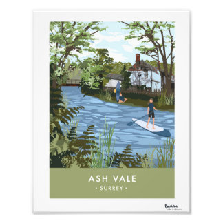Modern Retro Ash Vale Poster