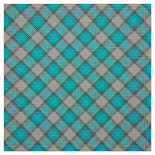 Modern retro blue plaid practical school projects  fabric