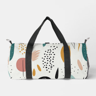 Modern Retro Boho Abstract Collection Duffle Bag
