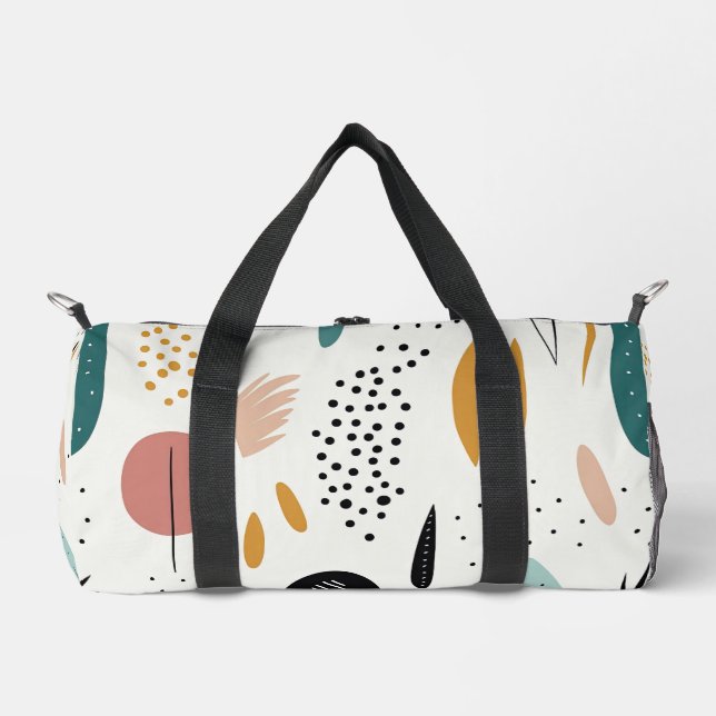 Modern Retro Boho Abstract Collection Duffle Bag (Front)