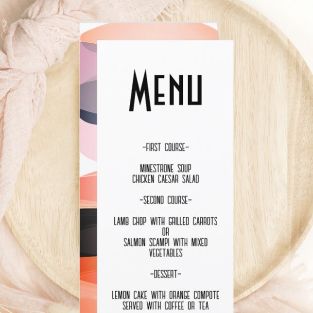 Modern Retro Bold and Edgy Wedding Menu (Creator Uploaded)