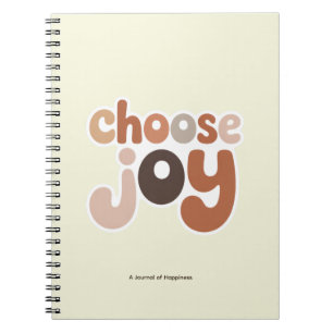 Modern Retro Choose Joy Positive Affirmation Notebook
