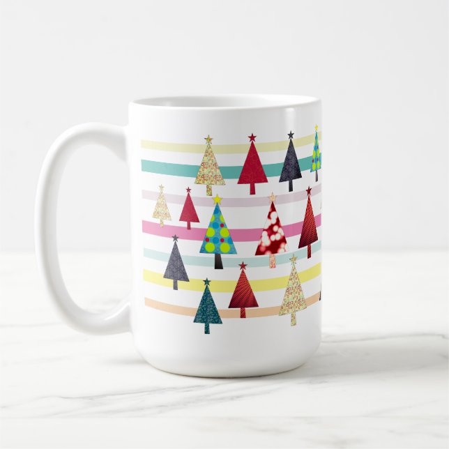 Modern Retro Christmas  Coffee Mug (Left)