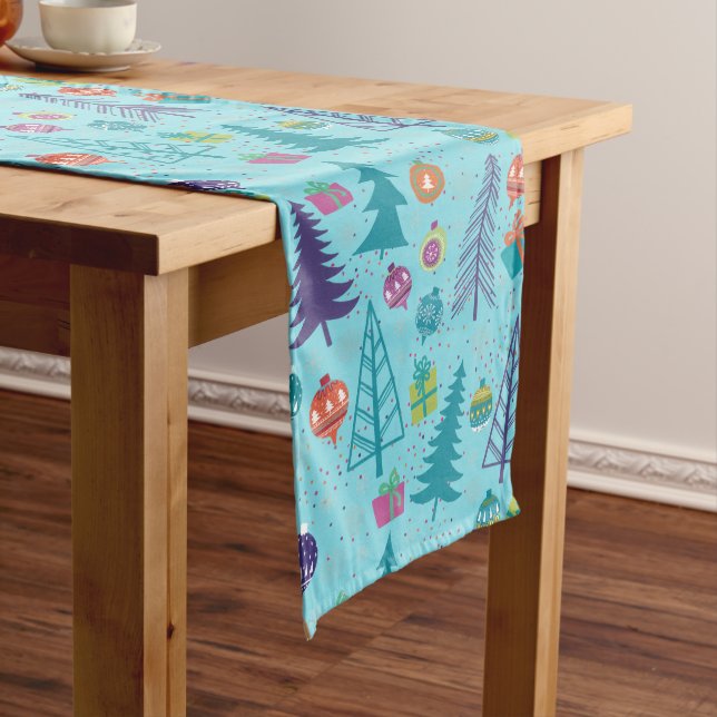 Modern Retro Christmas Long Table Runner (In Situ)