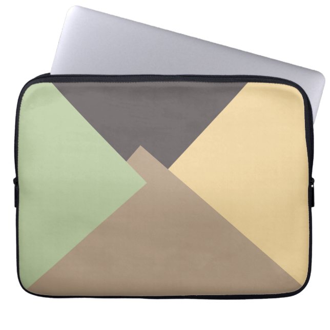 Modern Retro Colour Geometric Pattern #20 Laptop Sleeve (Front)