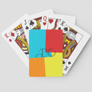 Modern Retro Colour Geometric Pattern #4 Playing Cards