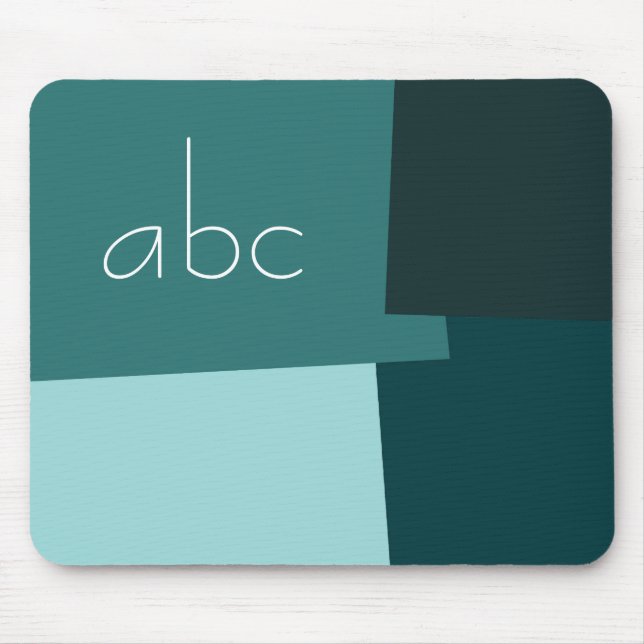 Modern Retro Colour Geometric Pattern Monogram #17 Mouse Mat (Front)